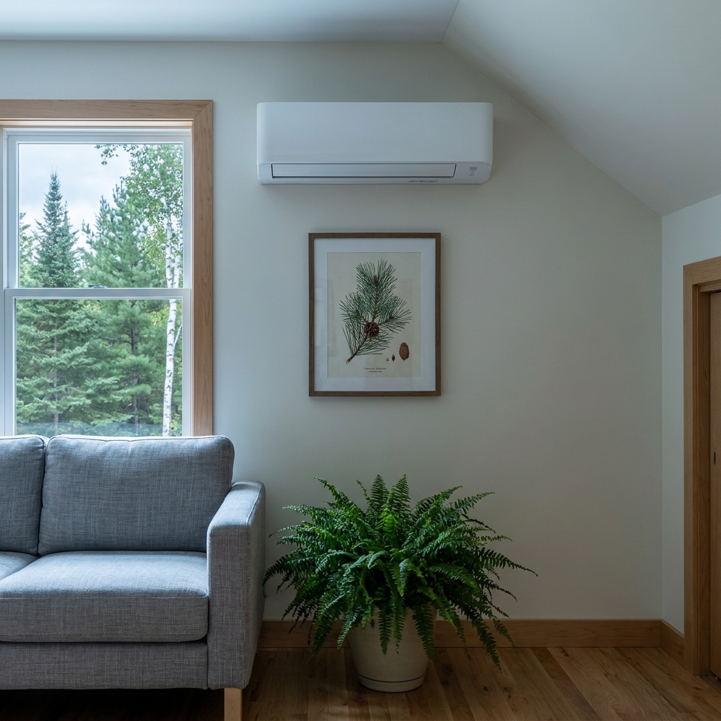 Mini-Split in a Finished Attic in Cloquet, MN